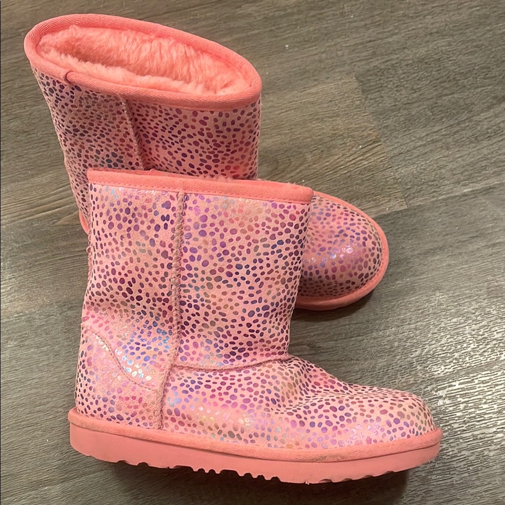 UGG Pink and Purple Polka Dot Boots